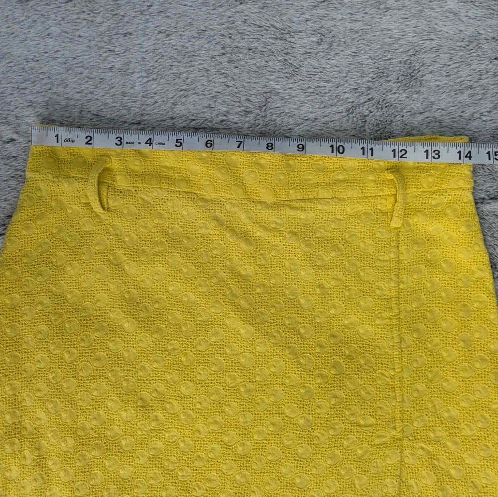 Express Design Studio Eyelet‎ A-Line Mini Skirt Yellow Size 6